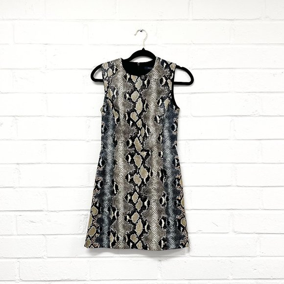 French Connection Faux Leather Snakeskin Dress ~$165 - Picture 3 of 7